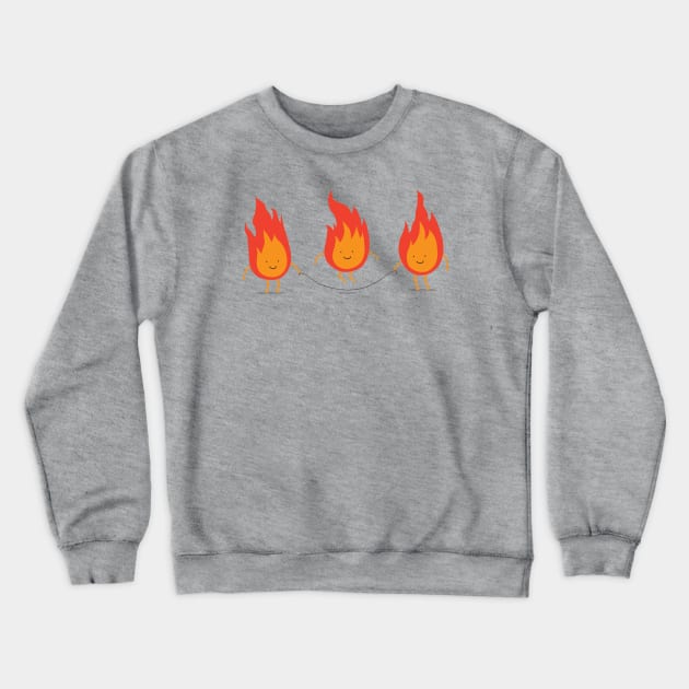 Playing with fire Crewneck Sweatshirt by milkyprint